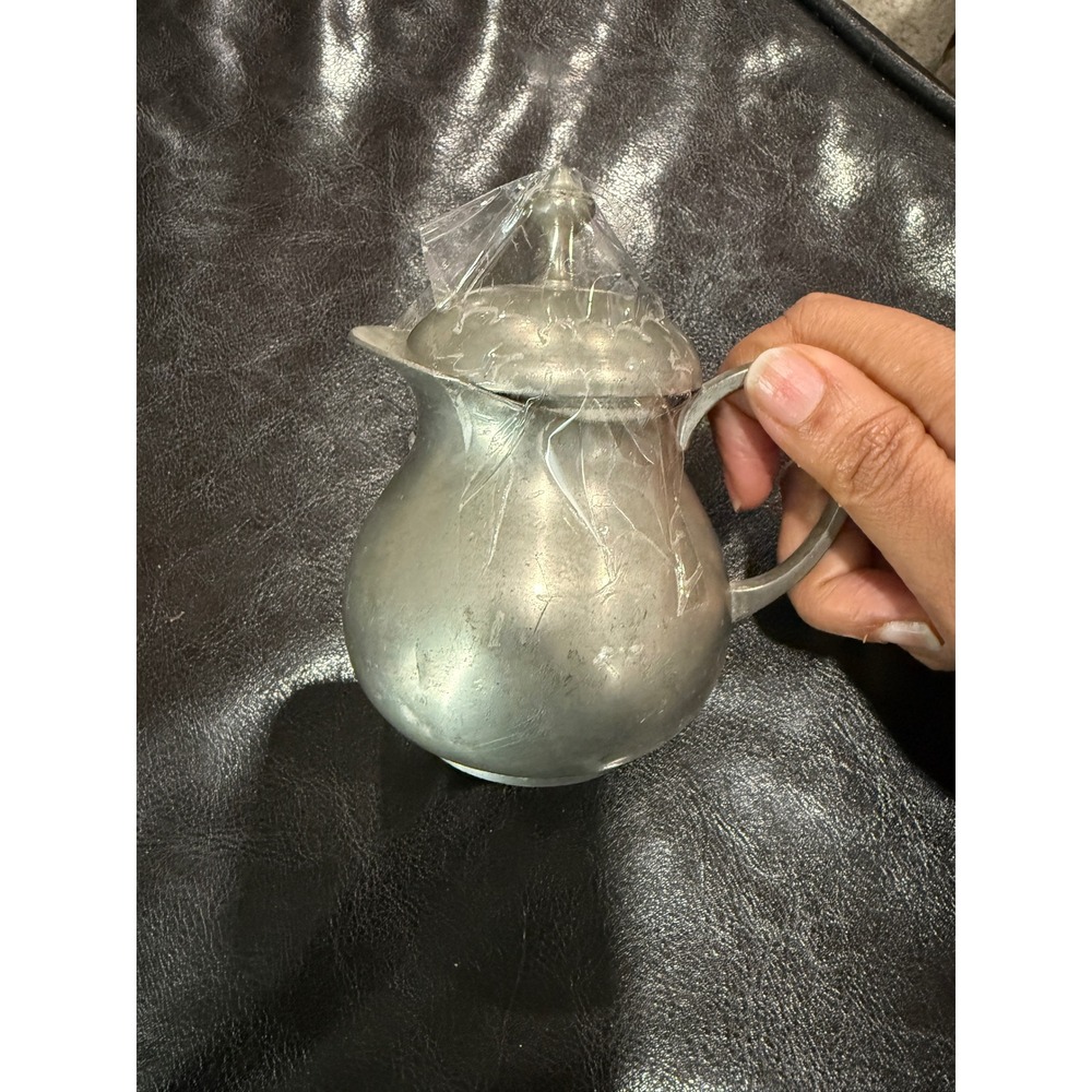 Royal KDM Daalderop Pewter Holland Small Pitcher Creamer with Lid‎ Holland Made